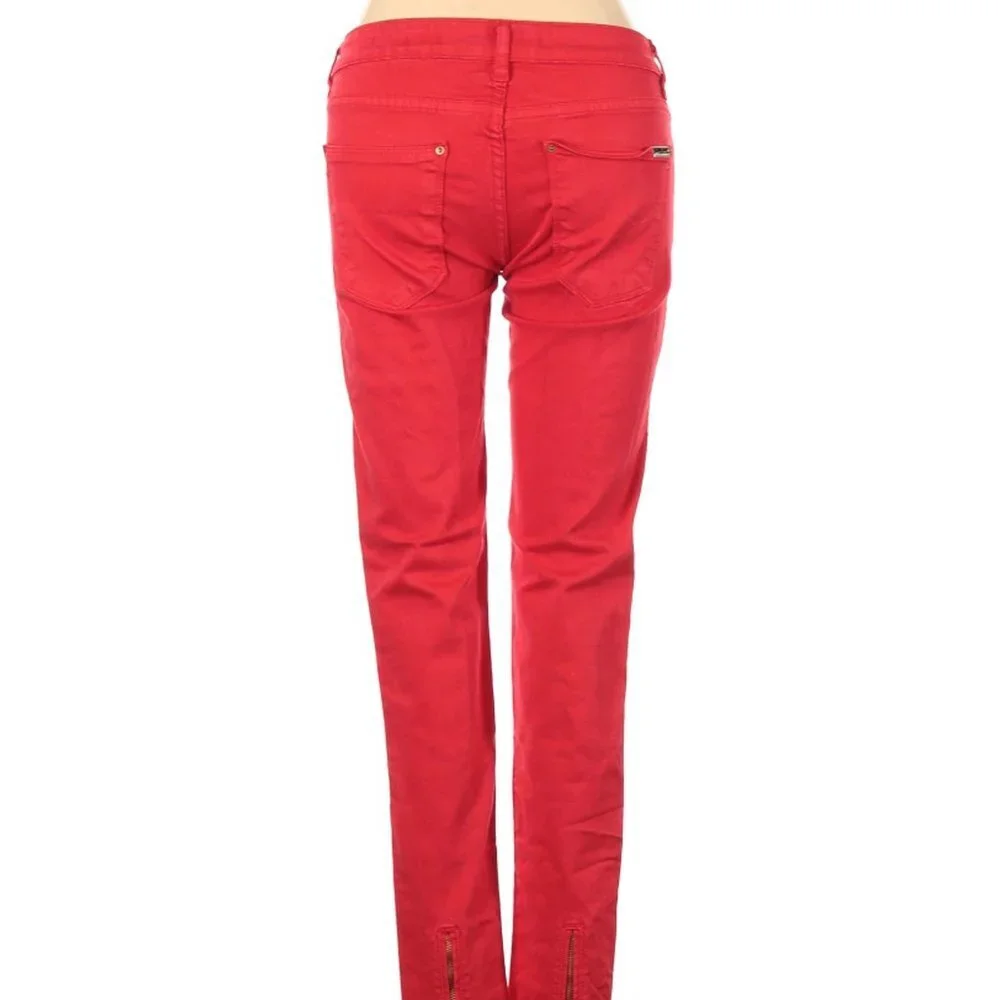 Leara Woman Red Slim Fit Skinny Jeans Size 2 - Picture 3 of 6